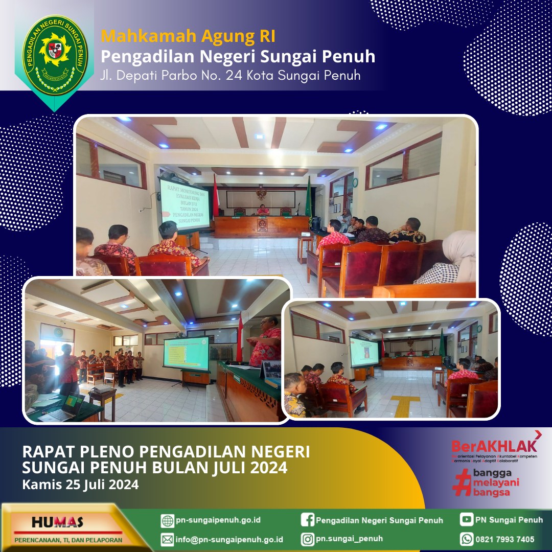 Rapat Pleno Bulan Juli 2024